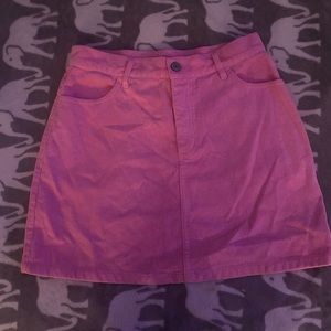 pink corduroy brandy Melville skirt